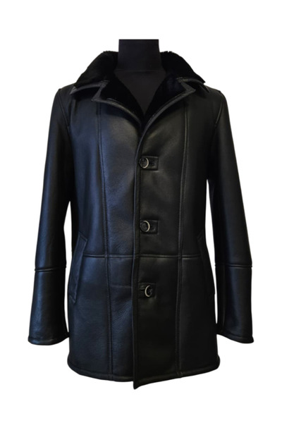 asus deri Genuine Lamb Fur Men's Coat - Jak