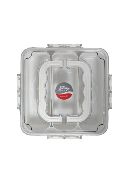 Generic Transparent Acrylic Storage Container – Tight Lid – 24×24×7 cm