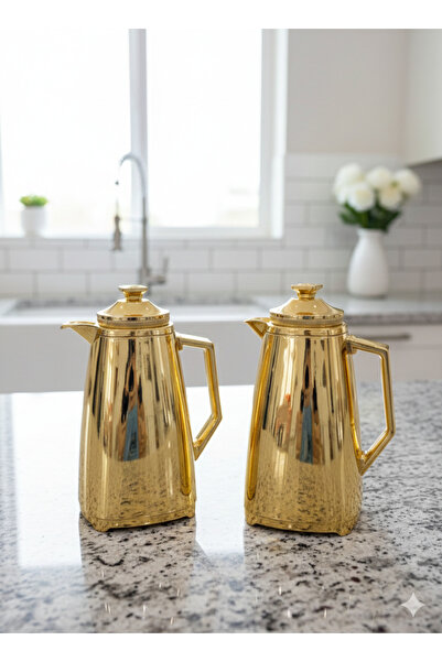 Rwafd Rema Thermos set in three colors: silver, gold, and black, 1 liter