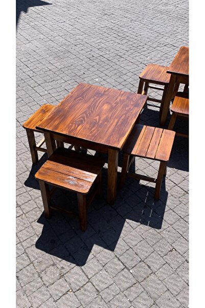 YıldızAhşap Ahşap tabure masa takımı