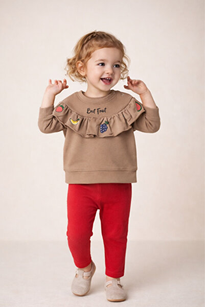 BABY SPORT Baby Girl Set Fruit Patterned Long Sleeve Cotton 6-18 Months