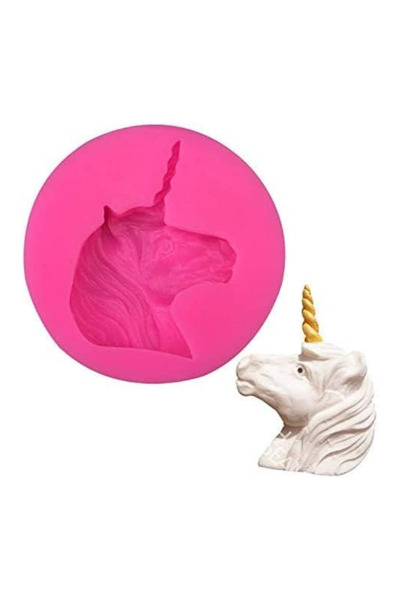 adin tasarım Unicorn Head Silicone Mold Unicorn Mini Chocolate Candy Dough So...