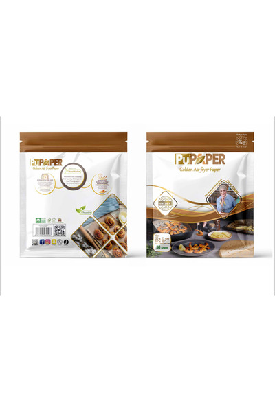 PuPaper PuPaper Premium German Brown Baking Paper, 25cm Square Perforated Air...