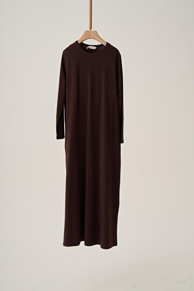 ALLDAY Bitter Brown-Long Sleeve Undergarment Dress