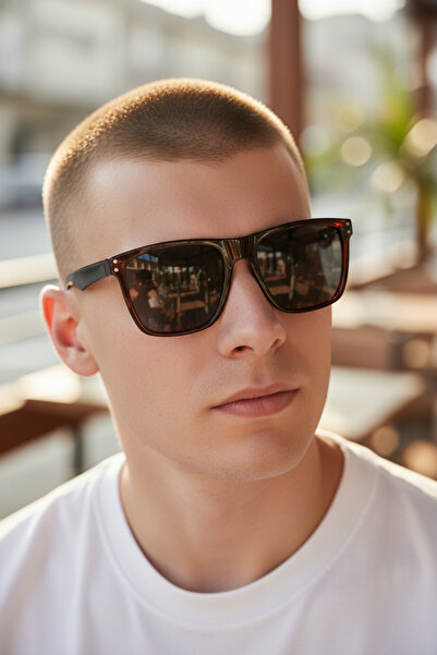 De Valentini Classic Bone Model Unisex Sunglasses