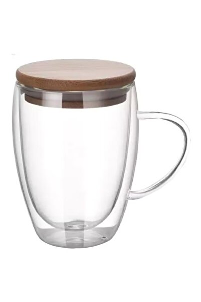 Primo Plus Double Layer Glass Cup Clear/Brown