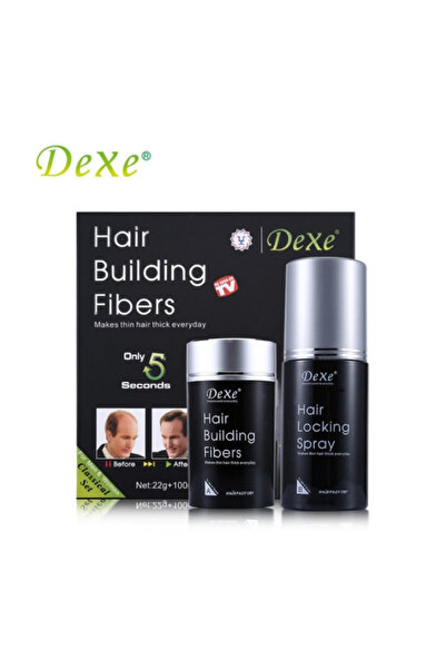Dexe HAIR BUILDING FIBERS 22G+100ML HAIR LOCKING SPRAY