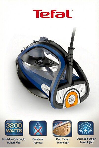 TEFAL 3200Waat Yüksek Güç 260gr Turbo Buharlı Ultımate Pure Premium Buharlı Ütü