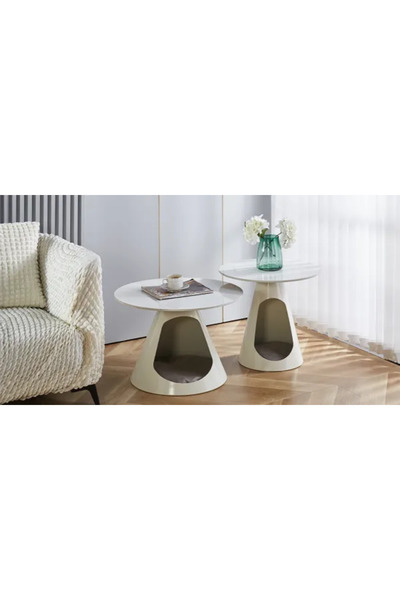 Mobila ABC Set Coffee Tables KJCT 065 White