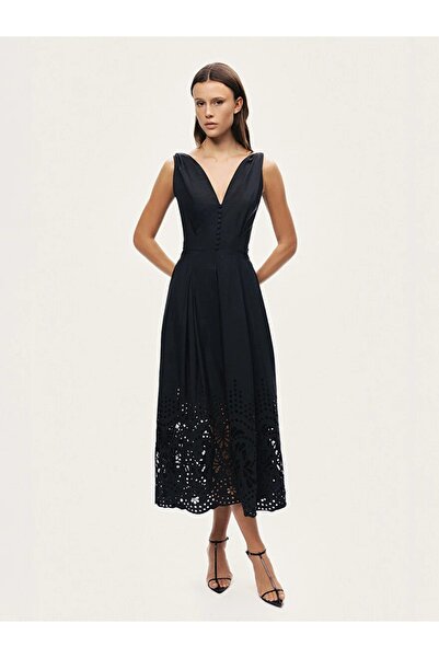 Nocturne KUŞAK BAĞLAMA DETAYLI MİDİ ELBİSE