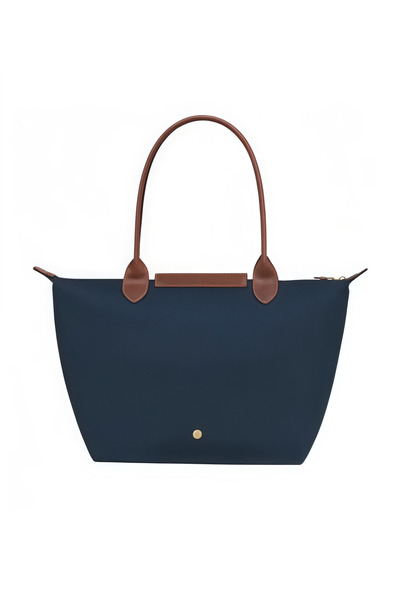 Genesiz Women's Medium Tote Bag, Handbag, Shoulder Bag Navy Classic Style