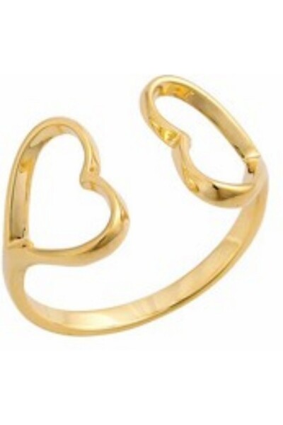 Generic خاتم من الفضة الإسترليني عيار 925 مطلي بالذهب عيار 18 قيراطاً للنساء