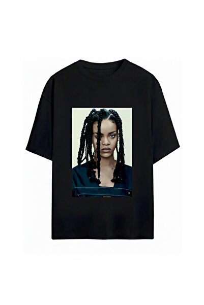 SVART WEAR Tricou oversize unisex cu imprimeu Rihanna