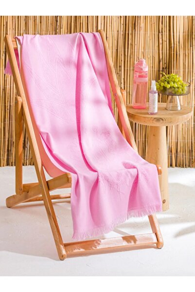 LC Waikiki Lcw Home Pembe Desenli Kadın Plaj Havlusu 70x150 Cm