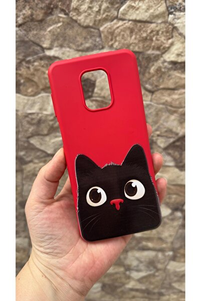 Vip Case Redmi Note 9 Pro/9S Uyumlu Sevimli Siyah Kedi Desenli Silikon Darbe ...