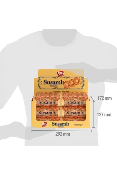 Bifa Susamlı Bisküvi 70 gr x 24 Adet