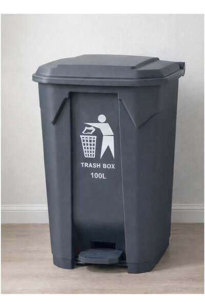 ALQANNAS 100L Plastic Pedal Trash Can with Lid