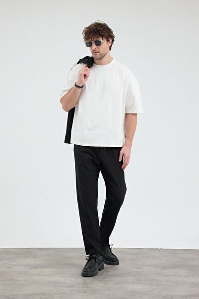 gothamvibes Erkek Chill Boxy Premium Krem T-Shirt