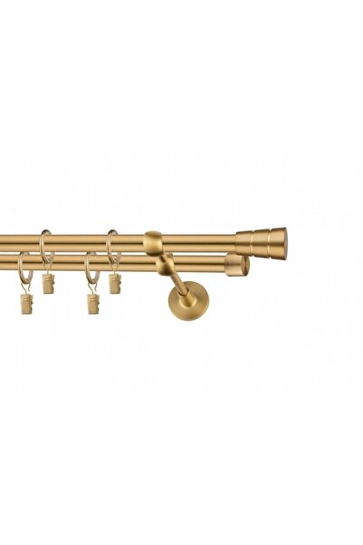 KLEIDECO galerie metal 19/19 mm HAWAII dubla, auriu-mat, 300 cm, capete MAUI