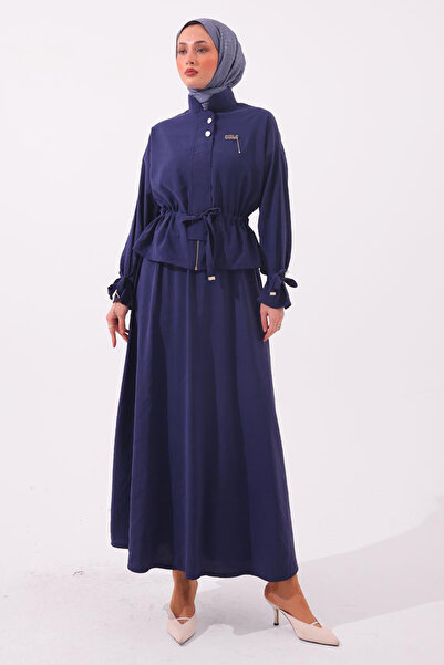 benguen Brooched Double Set N7192 Navy Blue