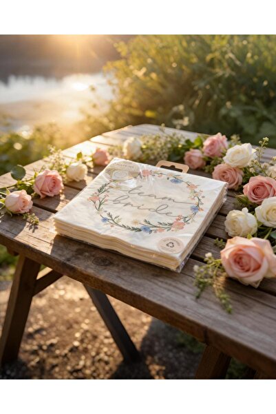 PARTİ SEPETİ Bride Team Floral Patterned Napkin