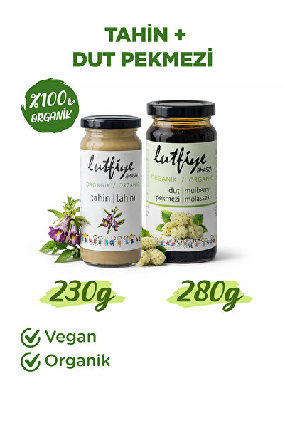 Organik Tahin & Dut Pekmezi – Şekeri Meyveden, Katkısız (280 g + 230g)