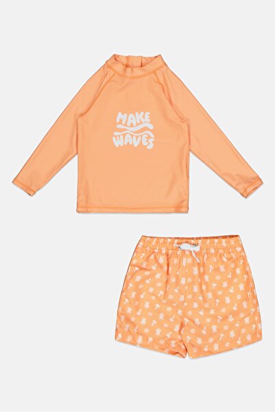 L&J Swim Club Toddlers Girl 2 Pieces Graphic Print Long Sleeve Top And Shorts...