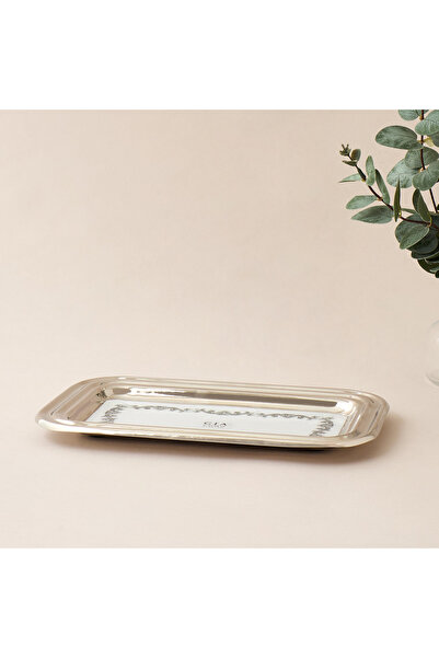 Gia Como Metal Decorative Tray - 27 cms