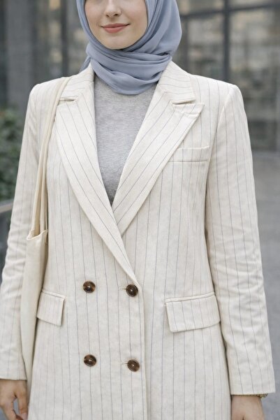 Venora Butik Keten Blazer Ceket - Ürün Kodu 1013