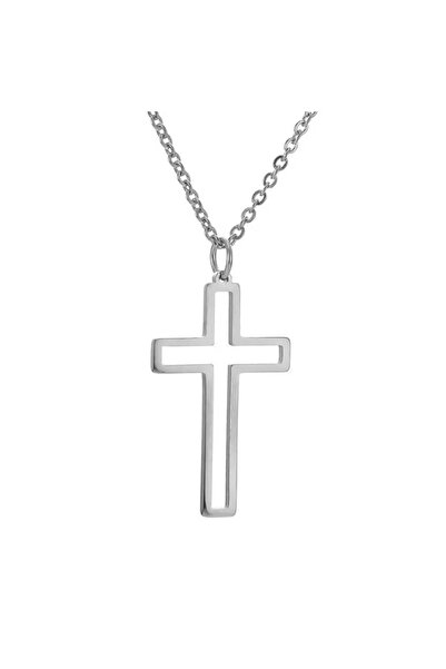EFAYN.RO Women's chain, minimalist model, with cross pendant, silver, EFAYN