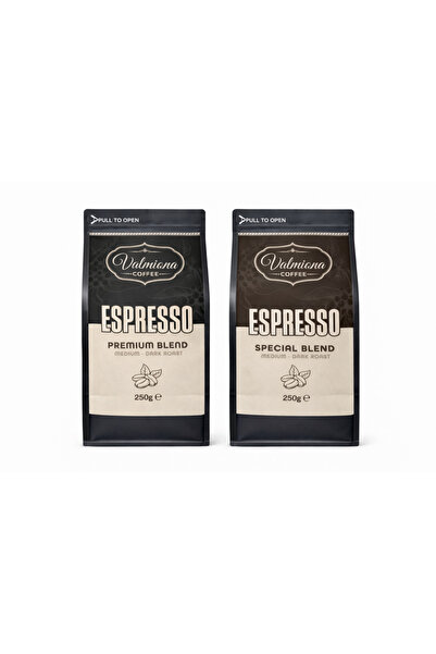 Valmiona Espresso Coffee Beans Double Set – Premium Blend & Special Blend 2X250G