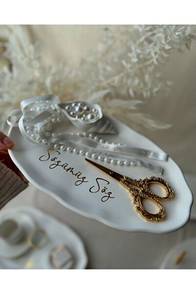 Özalp Decor Söz Nişan Tepsı - Tavă pentru inele - Suport pentru inele tip str...