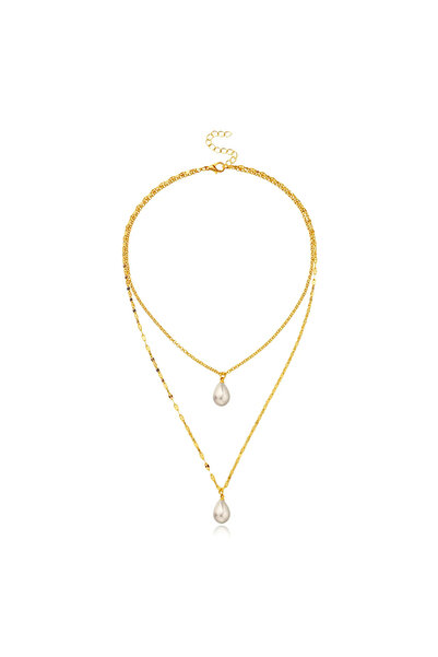 EFAYN.RO Lant dama, model dublat cu pandantiv margele, delicat, tematica I lo...