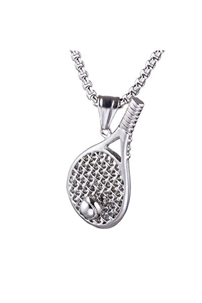 EFAYN.RO I love sport model chain, tennis racket and ball pendant, unisex, si...
