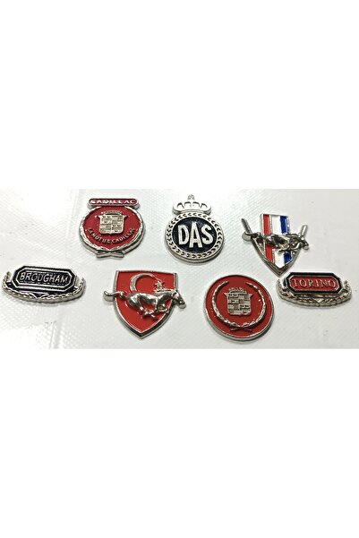 lina oto aksesuar 7 Metal Nuts with Emblem Tape