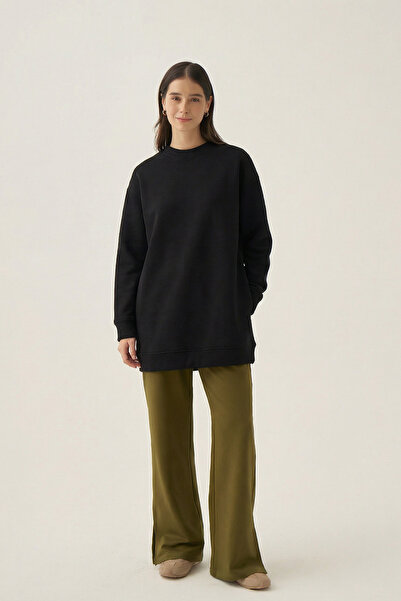 the basics قميص من النوع الثقيل برقبة الدراجة