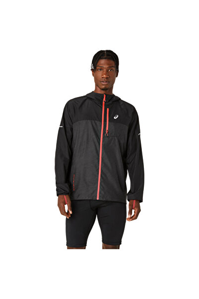 Asics Fujitrail packable windbreaker men's black/white jacket 2011c991-002