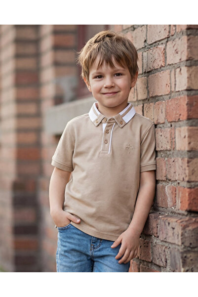 REDTAG قميص بولو بيج أنيق بياقة للأولاد