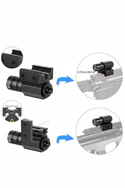 Forestia Tabanca Tüfek Ray sabitleme Özellikli Profosyonel Lazer Sight Ayarla...