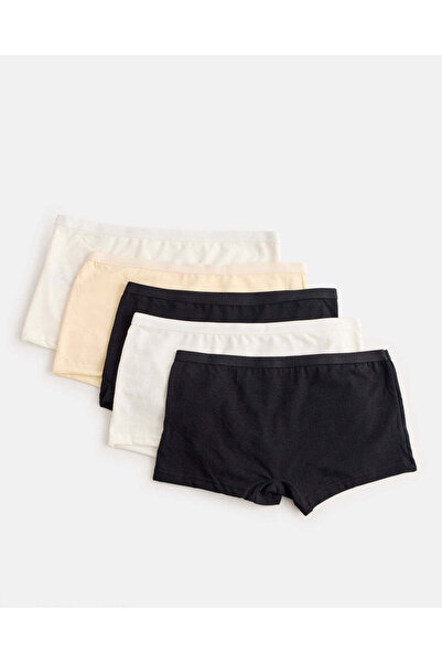 REDTAG Senior Girls Pink And White Boxer Brief Set (Pack Of 5)