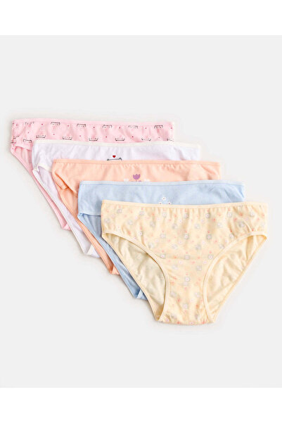 REDTAG Senior Girls Assorted Bikini Brief Set (Pack of 5)