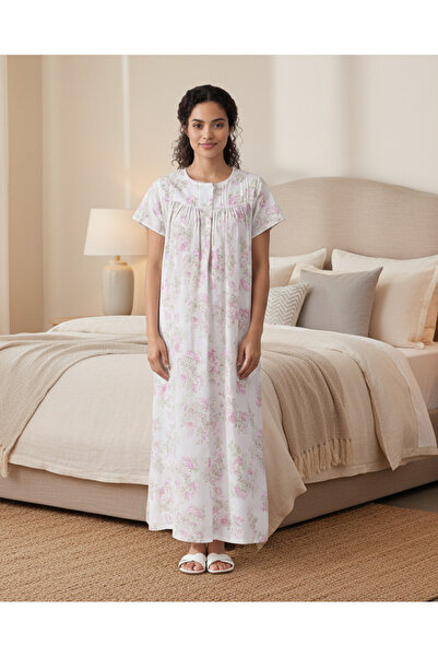 REDTAG قميص نوم نسائي بأكمام قصيرة بنقشة زهور