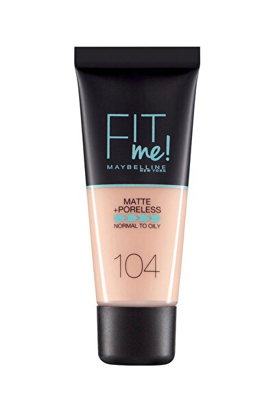 Maybelline New York Μέιμπελιν, Fit Me Matte + Poreless, Υγρό Make-up, 104, Απ...