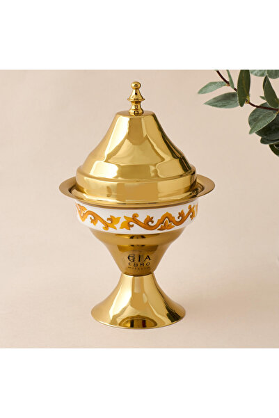 Gia Como Metallic Date Bowl with Lid