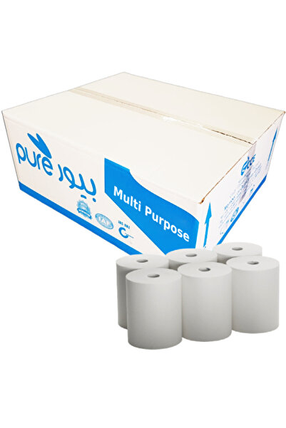 Pure HAND TOWEL ROLL, AUTOCUT, 120M, 1X6ROLLS/CTN, 1PLY, 20CMX120MTRS