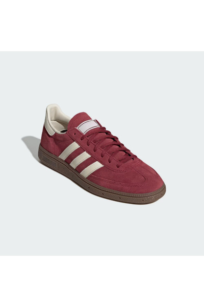 Motif Trend Premium Burgundy Suede Sneaker with Cream Stripe Detail and Gum S...