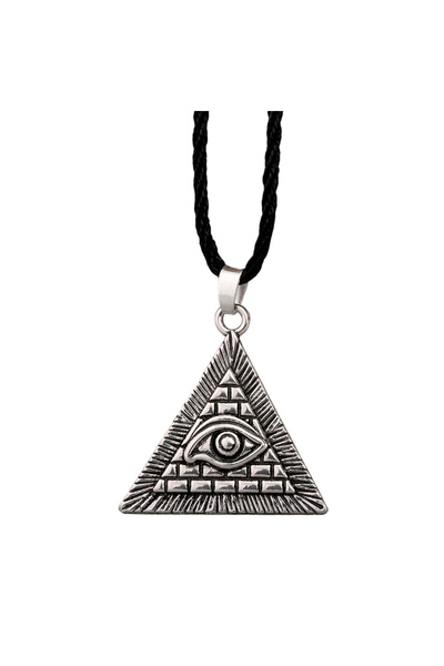 EFAYN.RO Chain, evil eye illuminati model, Egyptian eye pendant, with cord, a...