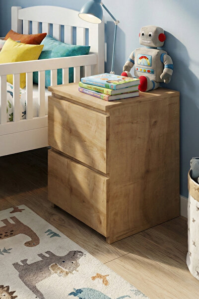 Monte Sehpa Fly Çocuk Odası Komodin Meşe