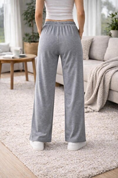 LEONE KOLEKSİYON Women's High Waist Modal Palazzo Pants Wide Leg