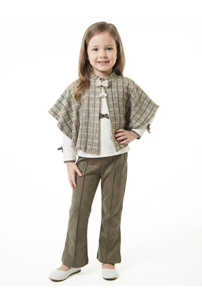 XO Kids Set 3 piese pentru fete cu detaliu pelerină, vârste 4-10 ani 4406